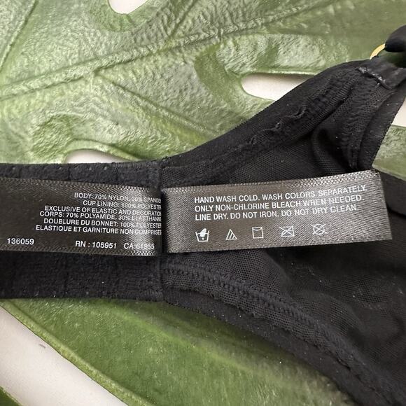 Natori Sheer Jacquard Underwire Bra Size 36 D Lot of 2 Nude Beige Black - Picture 11 of 11